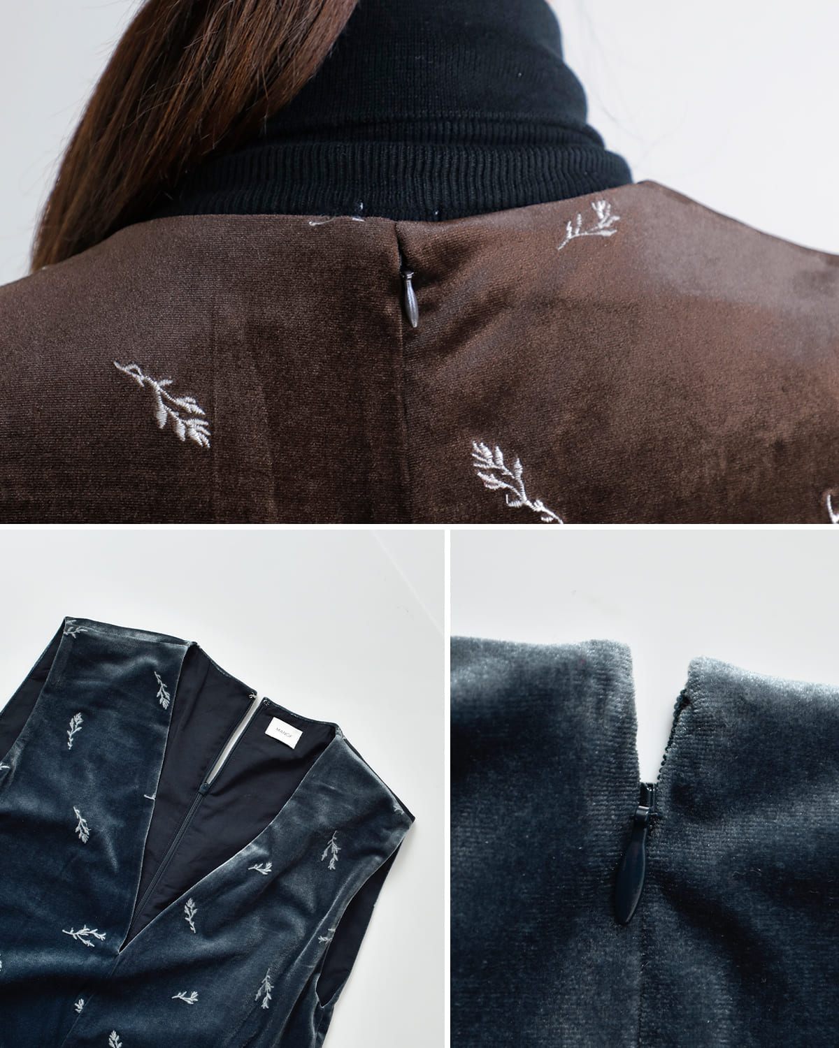 MANOF(マノフ)ベロア刺繍オールインワン 89112-5192