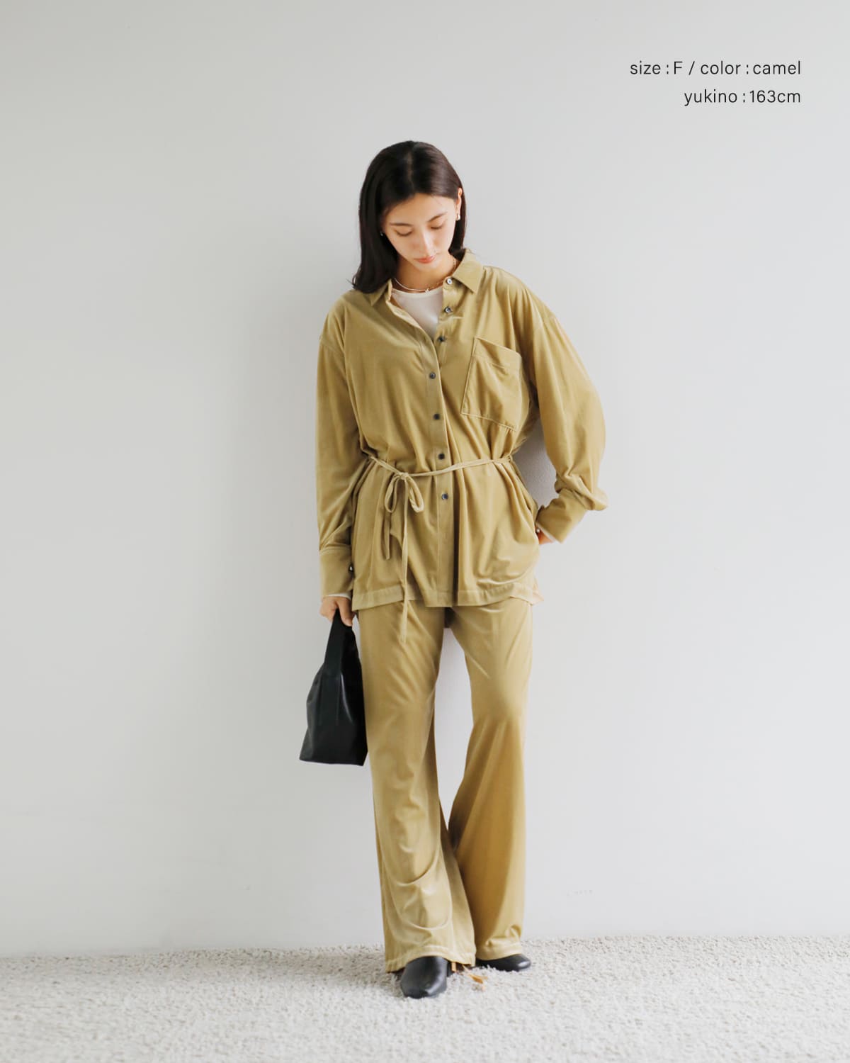 MANOF(マノフ)ベロアオーバーシャツ 89122-4052