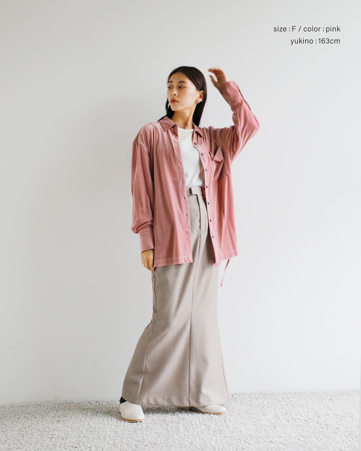 MANOF(マノフ)ベロアオーバーシャツ 89122-4052