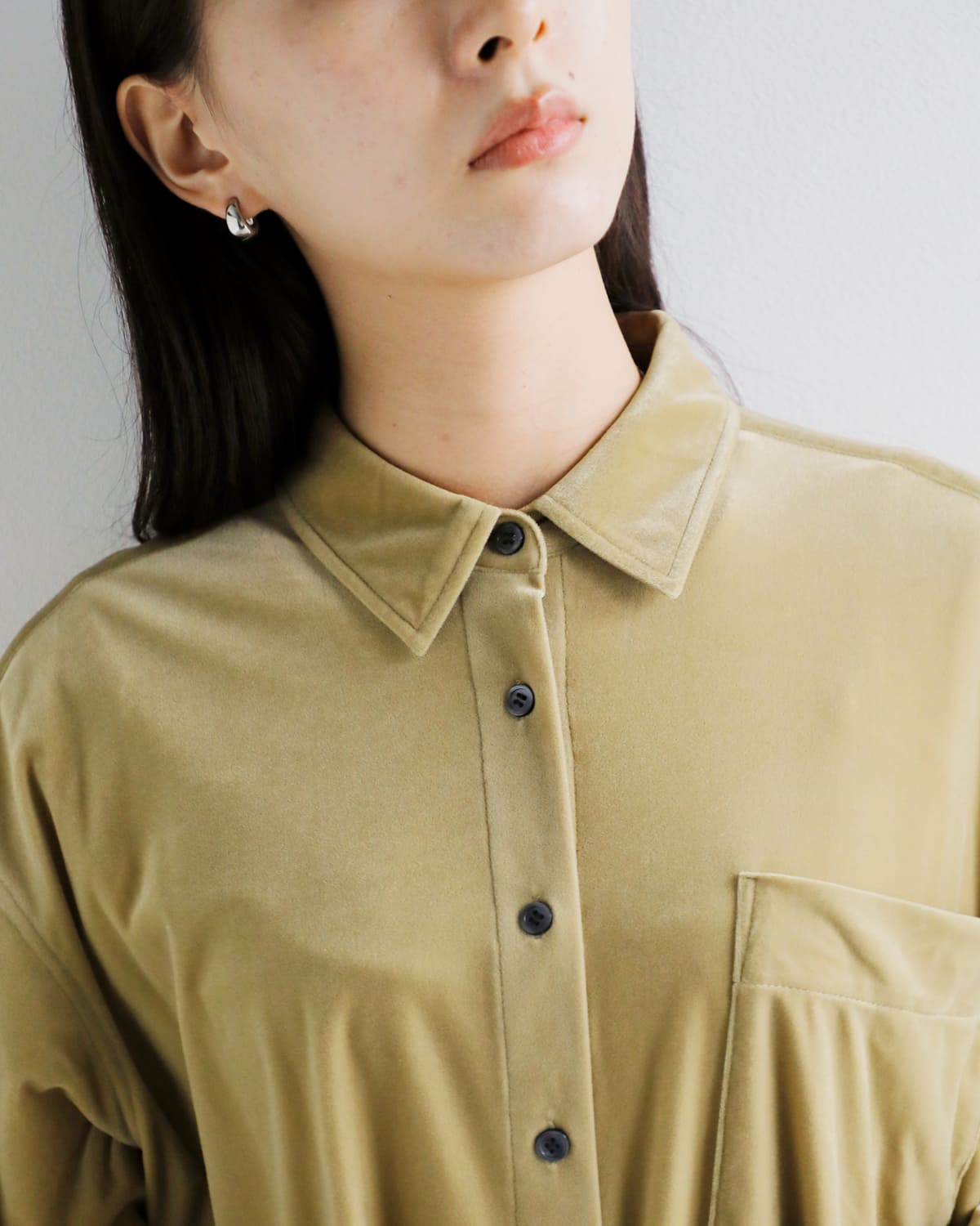 MANOF(マノフ)ベロアオーバーシャツ 89122-4052