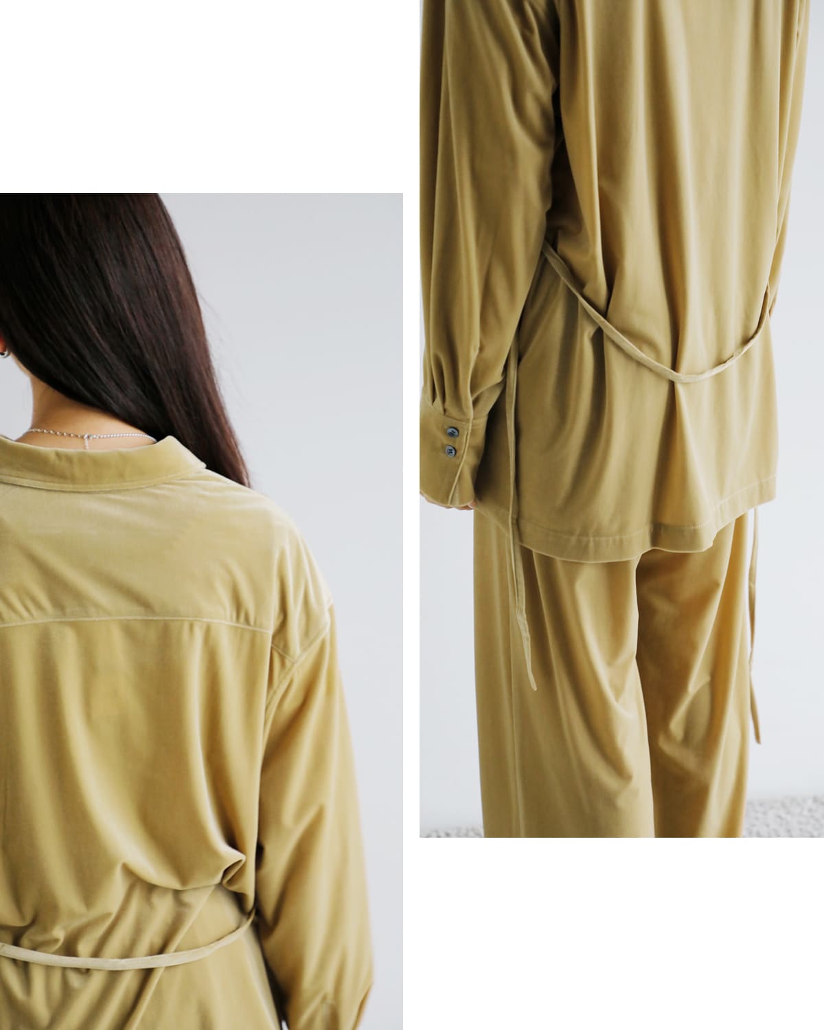 MANOF(マノフ)ベロアオーバーシャツ 89122-4052