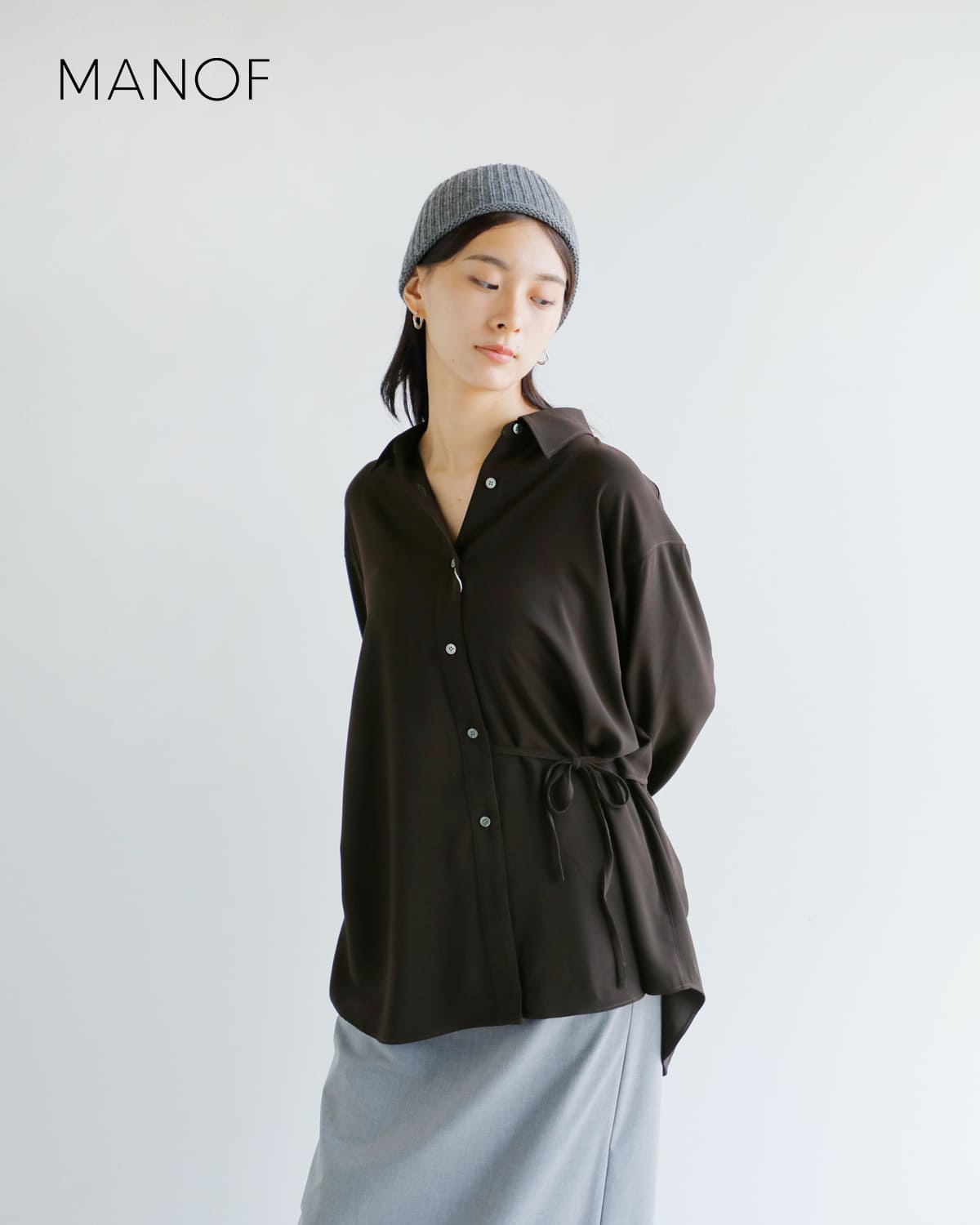 MANOF(マノフ)ストリング バック レイヤード シャツ89122-4232
