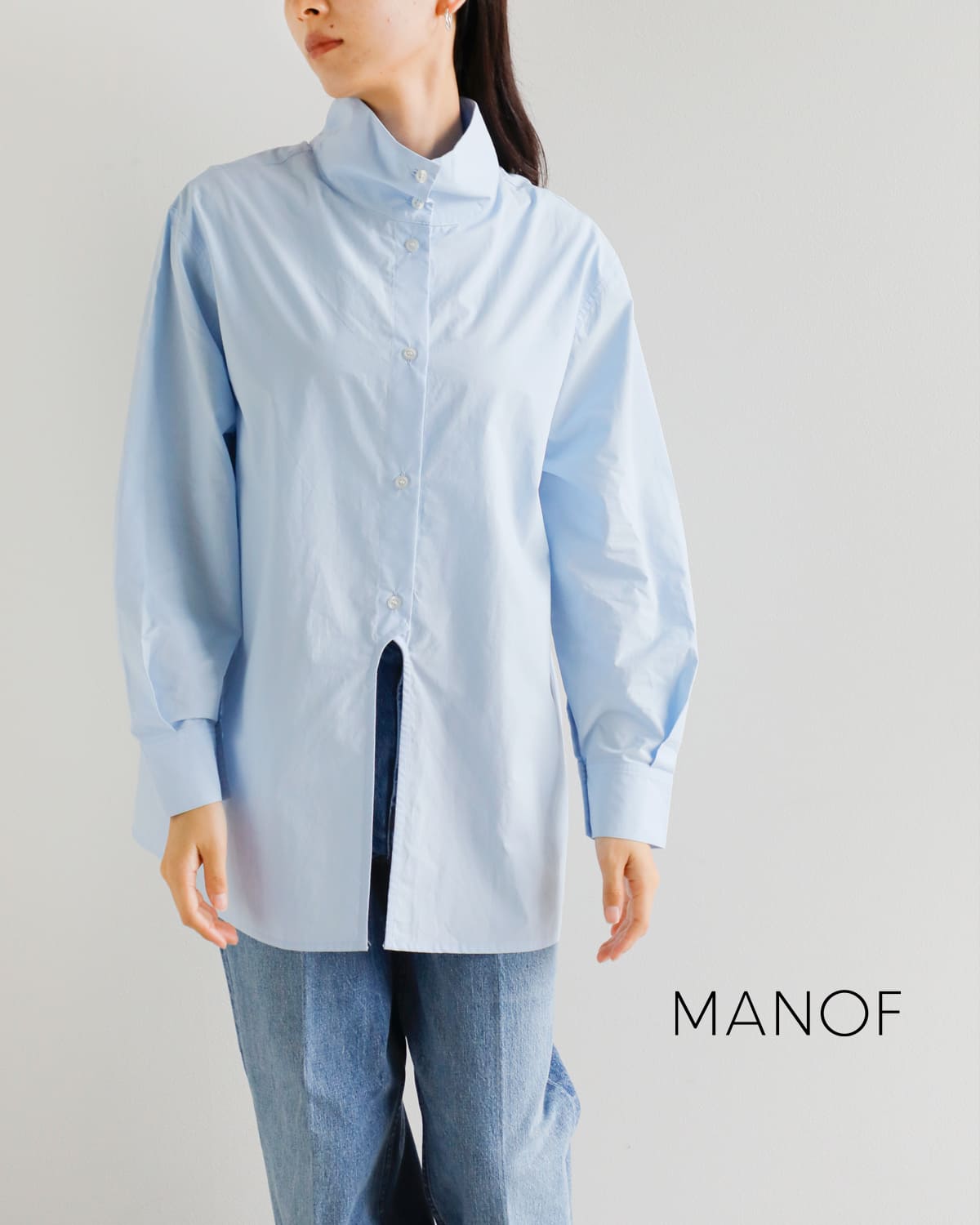 MANOF(マノフ)ハイネック 2way シャツ 89122-425289122-4252