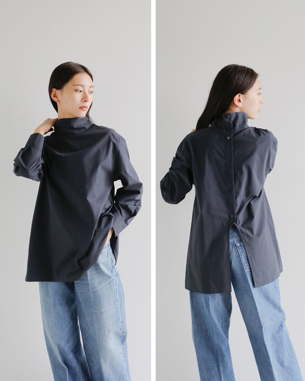 MANOF(マノフ)ハイネック2wayシャツ89122-4252 89122-4252