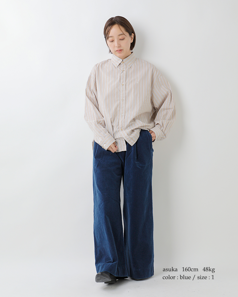 Squady(スカディ)インディゴベロアブリーチパンツ907-4471