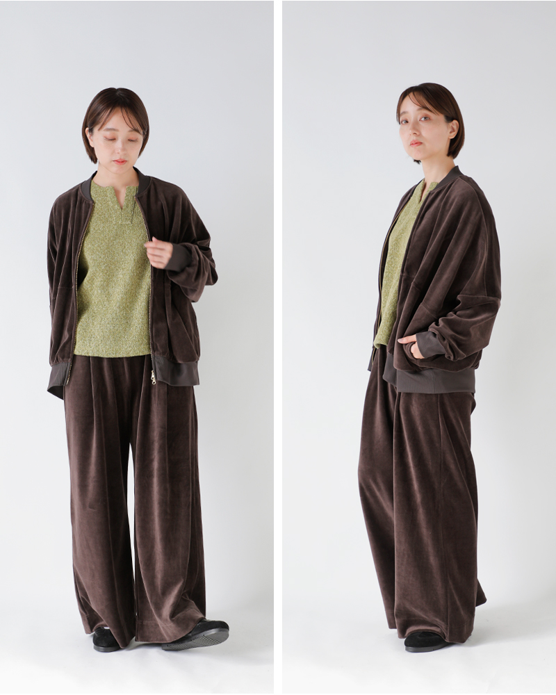 Squady(スカディ)ヘビーコットンベロアジャケット907-4861