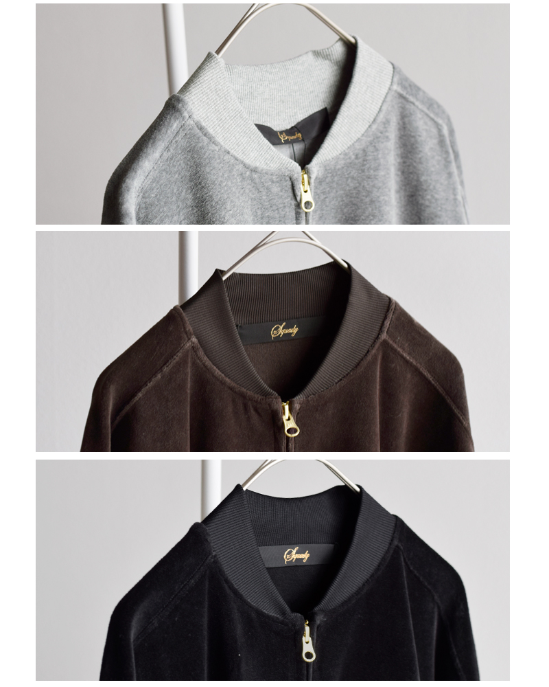 Squady(スカディ)ヘビーコットンベロアジャケット907-4861