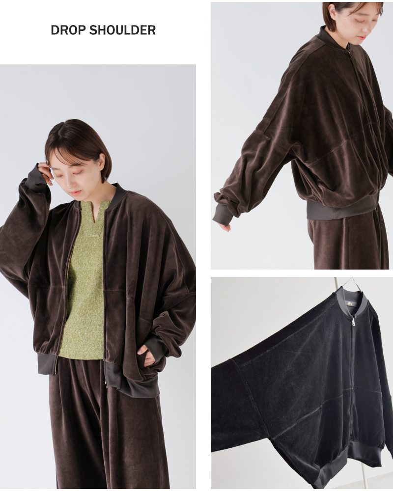 Squady(スカディ)ヘビーコットンベロアジャケット907-4861