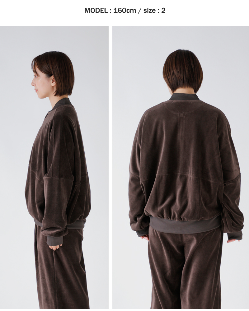 Squady(スカディ)ヘビーコットンベロアジャケット907-4861