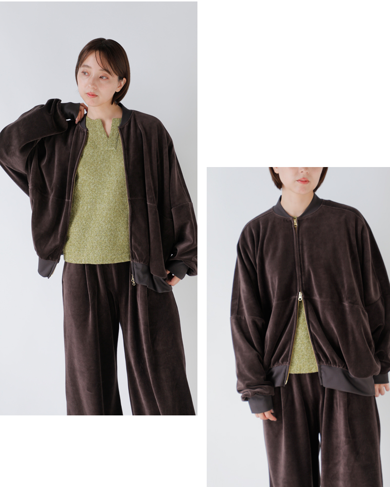 Squady(スカディ)ヘビーコットンベロアジャケット907-4861