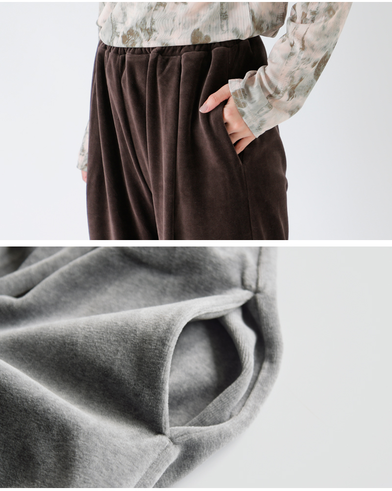 Squady(スカディ)ヘビーコットンベロアパンツ907-4862
