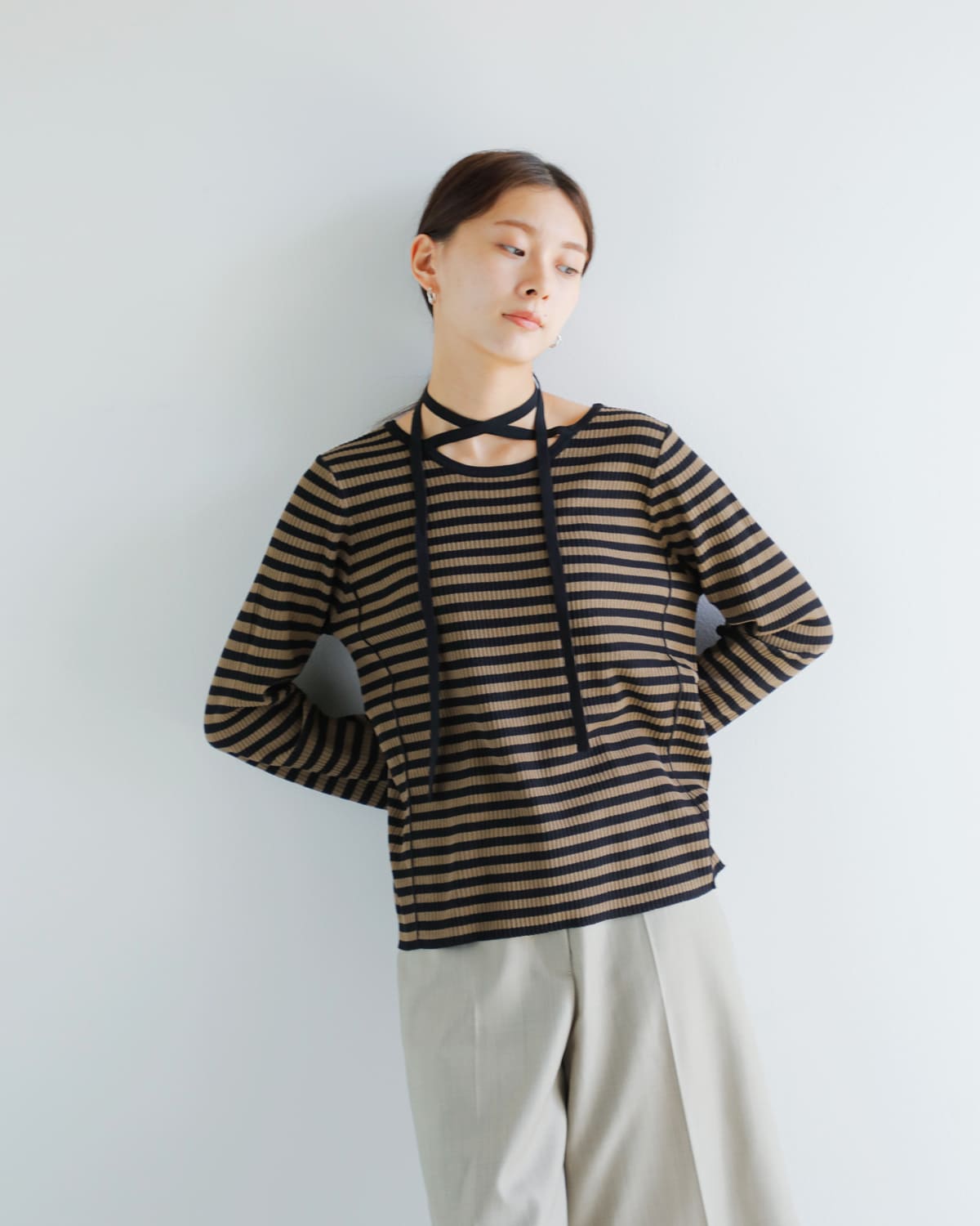 CHIGNON(シニヨン)2wayチョーカーニットプルオーバー9554-080jr 9554-080jr