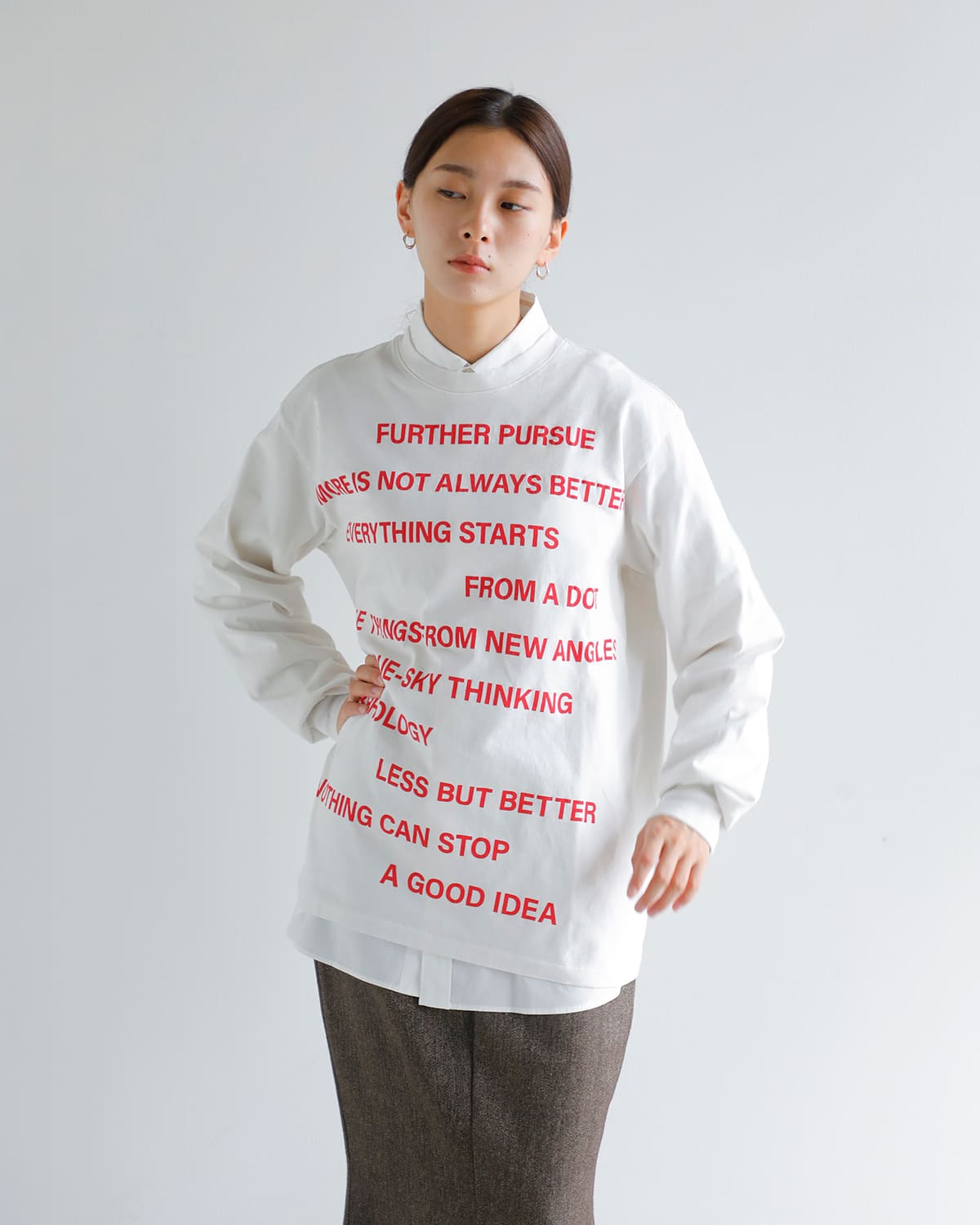 KURO(クロ)ラウンドシェイプダイロングスリーブTシャツ “17/- ROUND SHAPE DYED L/S TEE” 964219