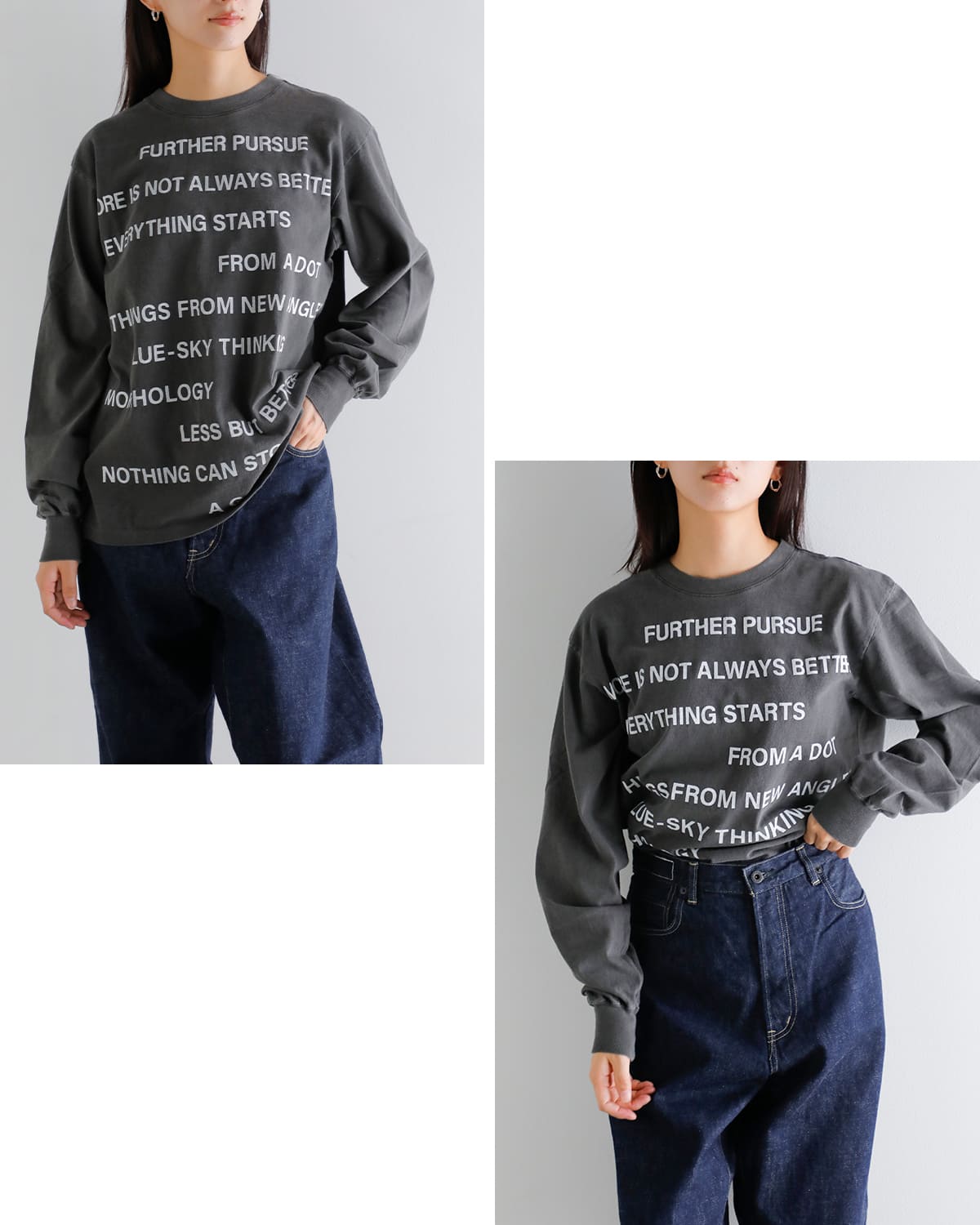 KURO(クロ)ラウンドシェイプダイロングスリーブTシャツ “17/- ROUND SHAPE DYED L/S TEE” 964219