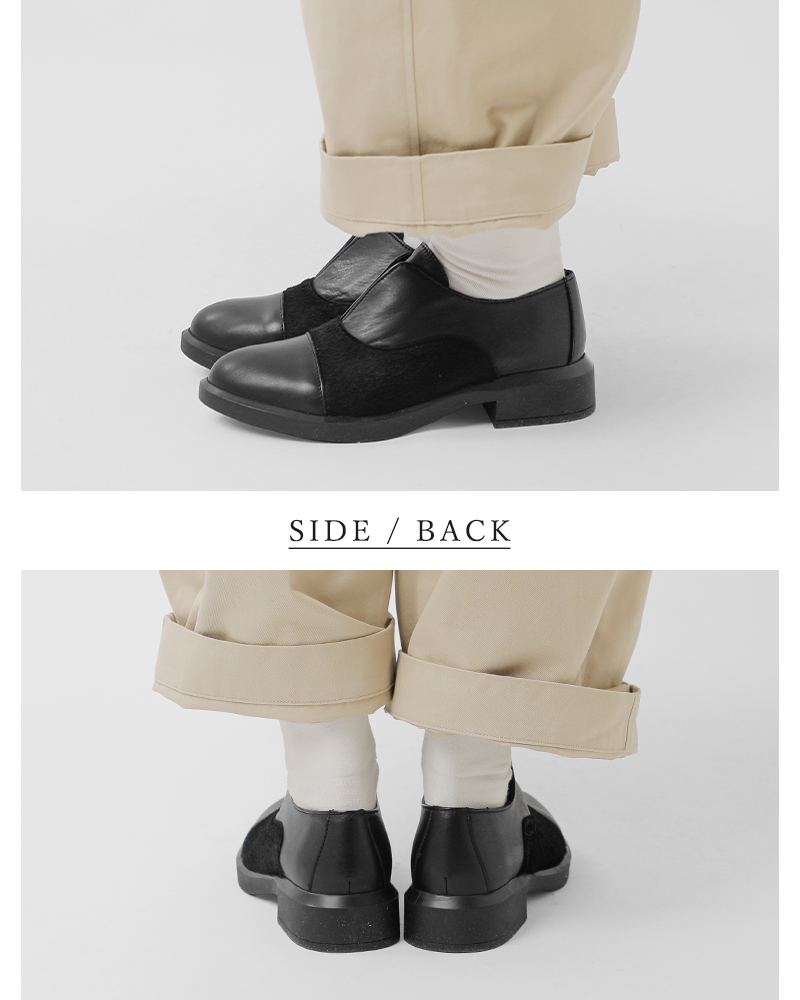 BARI(バリ)レザーヘアポニー切替ラバーソールシューズ98-bar-ariza22