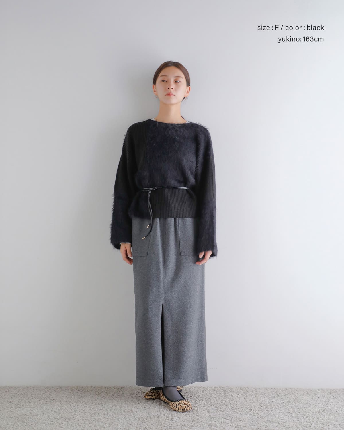 CHIGNON(シニヨン)編地MIXニットプルオーバー 9855-302jr