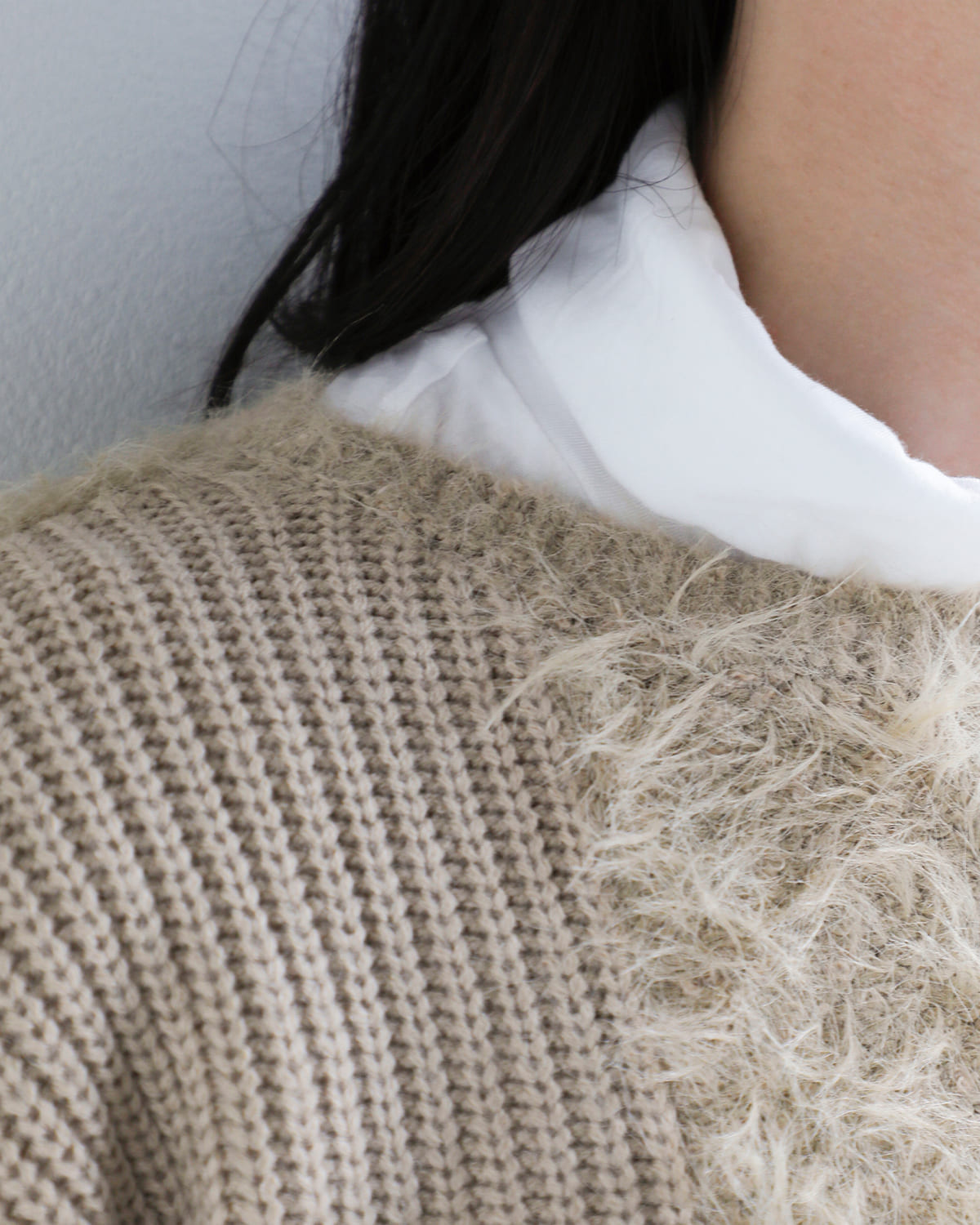 CHIGNON(シニヨン)編地MIXニットプルオーバー 9855-302jr