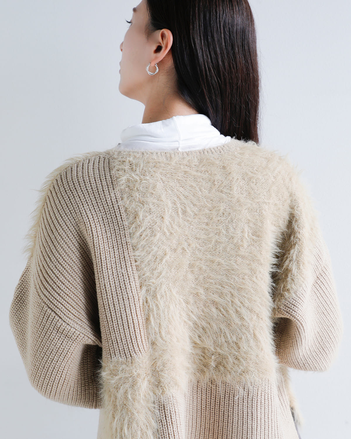 CHIGNON(シニヨン)編地MIXニットプルオーバー 9855-302jr