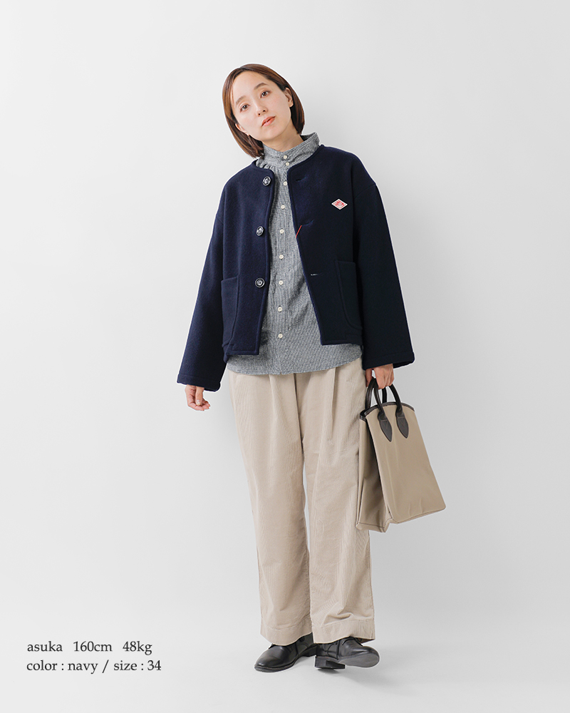 DANTON(ダントン)ウールライトパイルカラーレスジャケットdt-a0013wlp-25aw