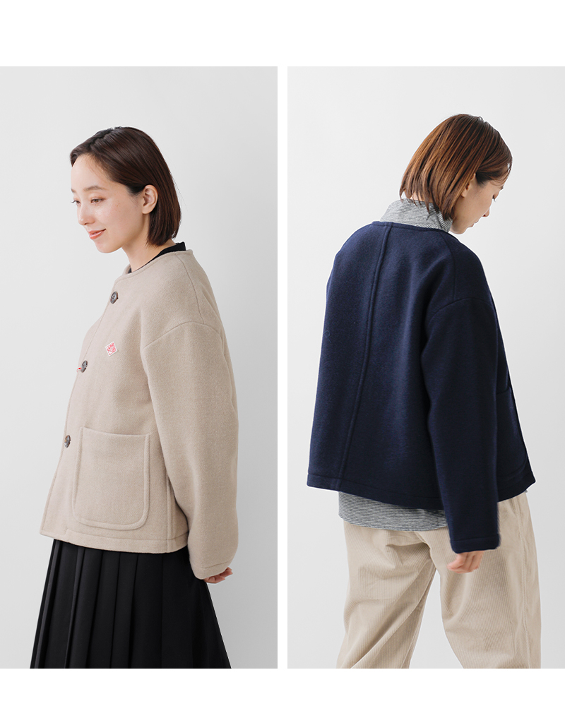 DANTON(ダントン)ウールライトパイルカラーレスジャケットdt-a0013wlp-25aw