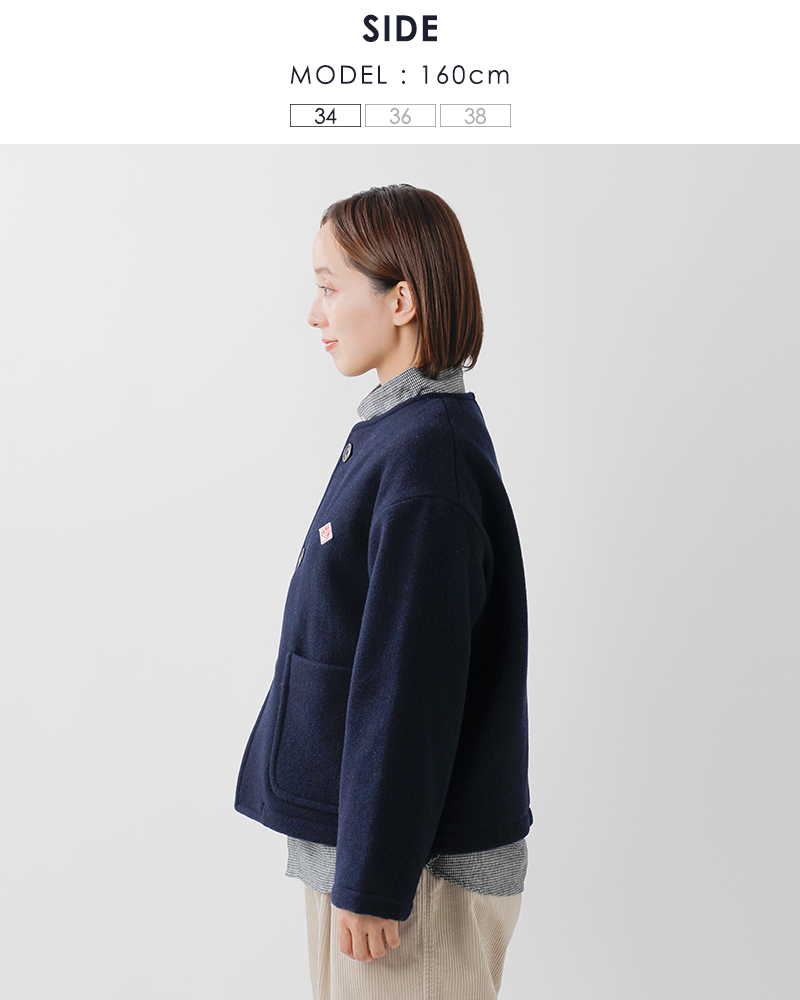 DANTON(ダントン)ウールライトパイルカラーレスジャケットdt-a0013wlp-25aw