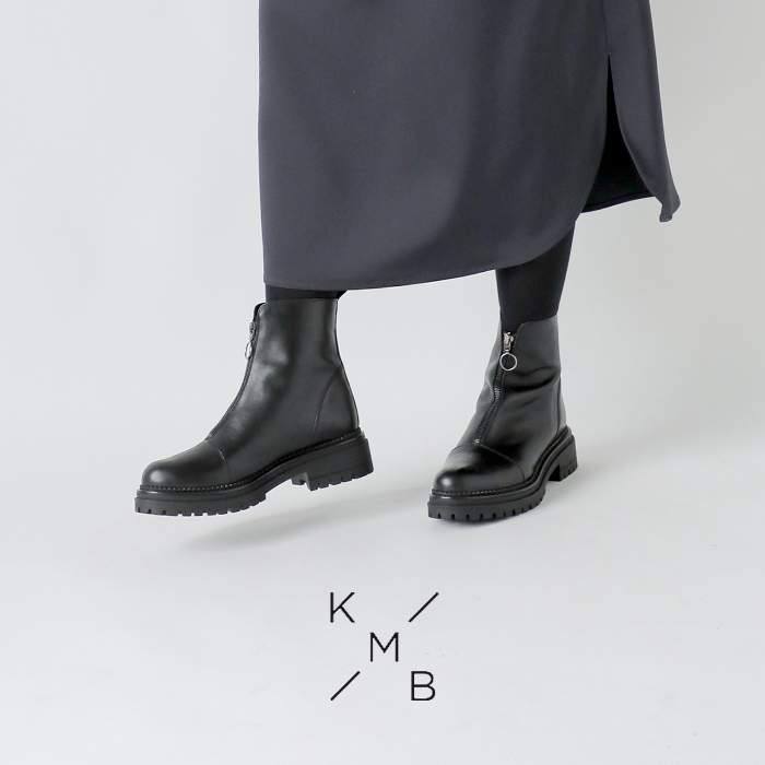 KMBaranciato別注 レザー センタージップ ショートブーツ a1176