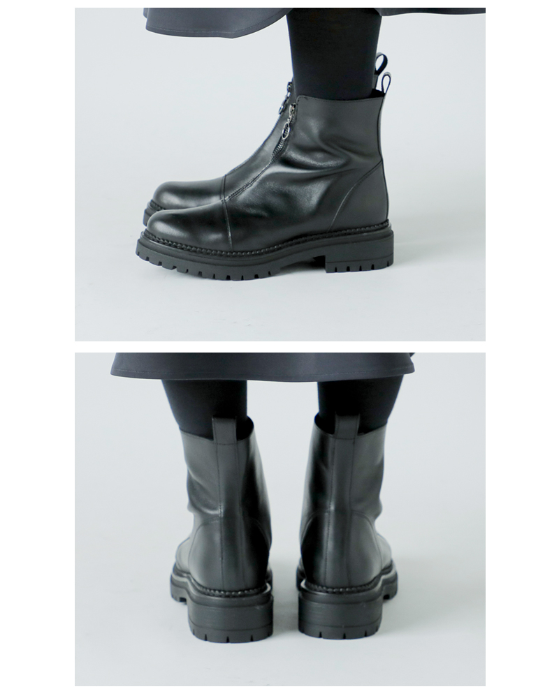 KMBaranciato別注 レザー センタージップ ショートブーツ a1176