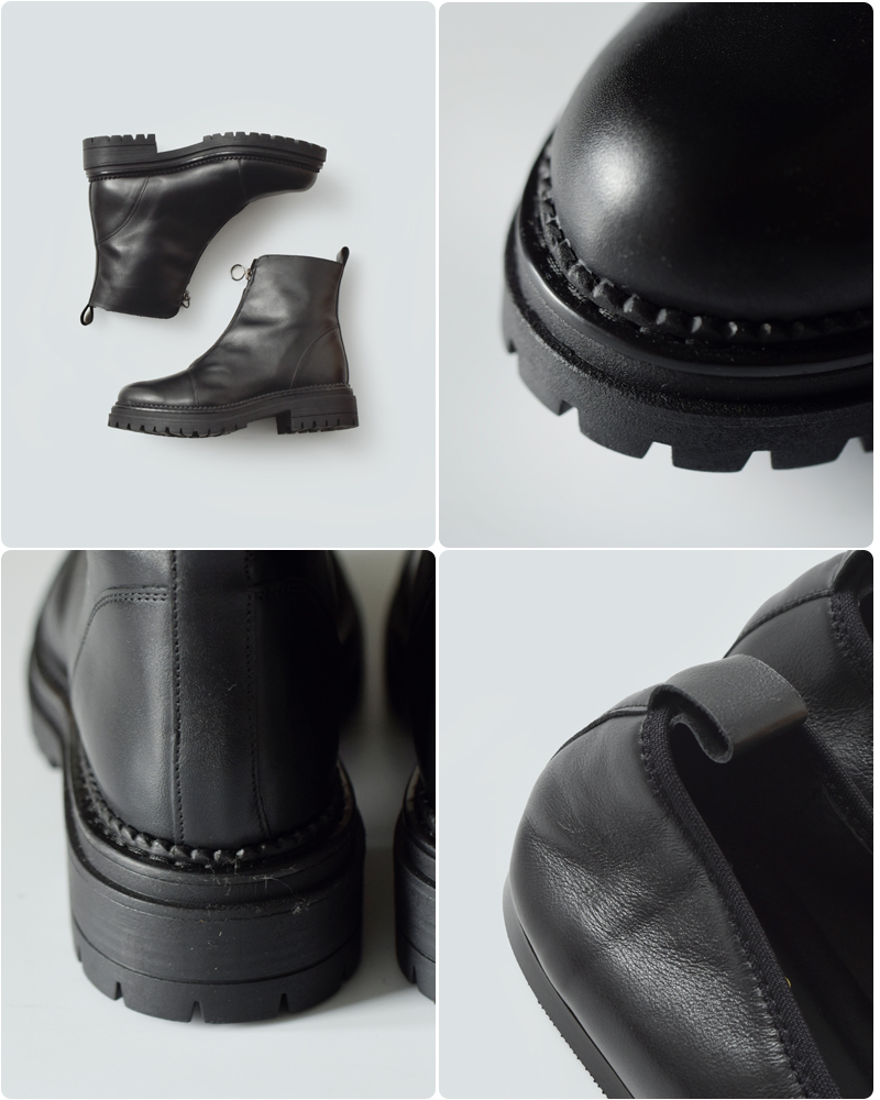 KMBaranciato別注 レザー センタージップ ショートブーツ a1176