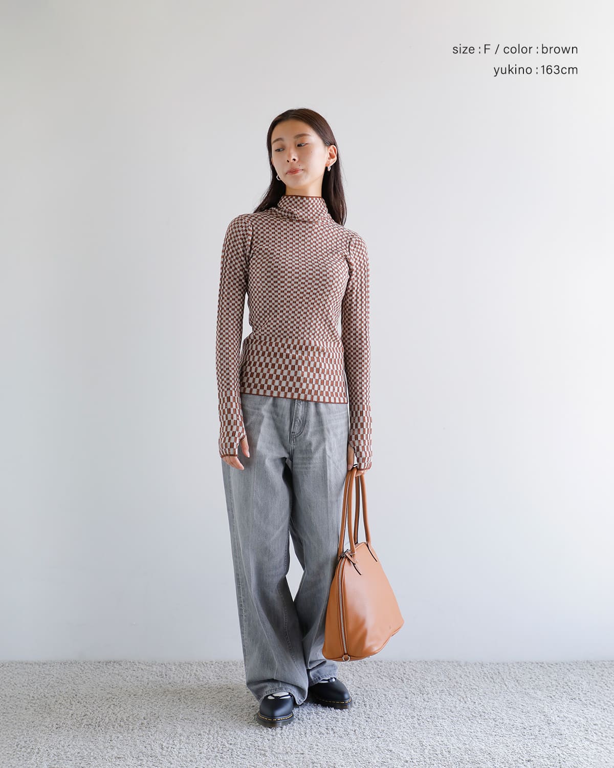 ANNUAL(アニュアル)ウールタートルネックリブニットプルオーバー “Checkered Rib Turtle PO” a1207-317po01