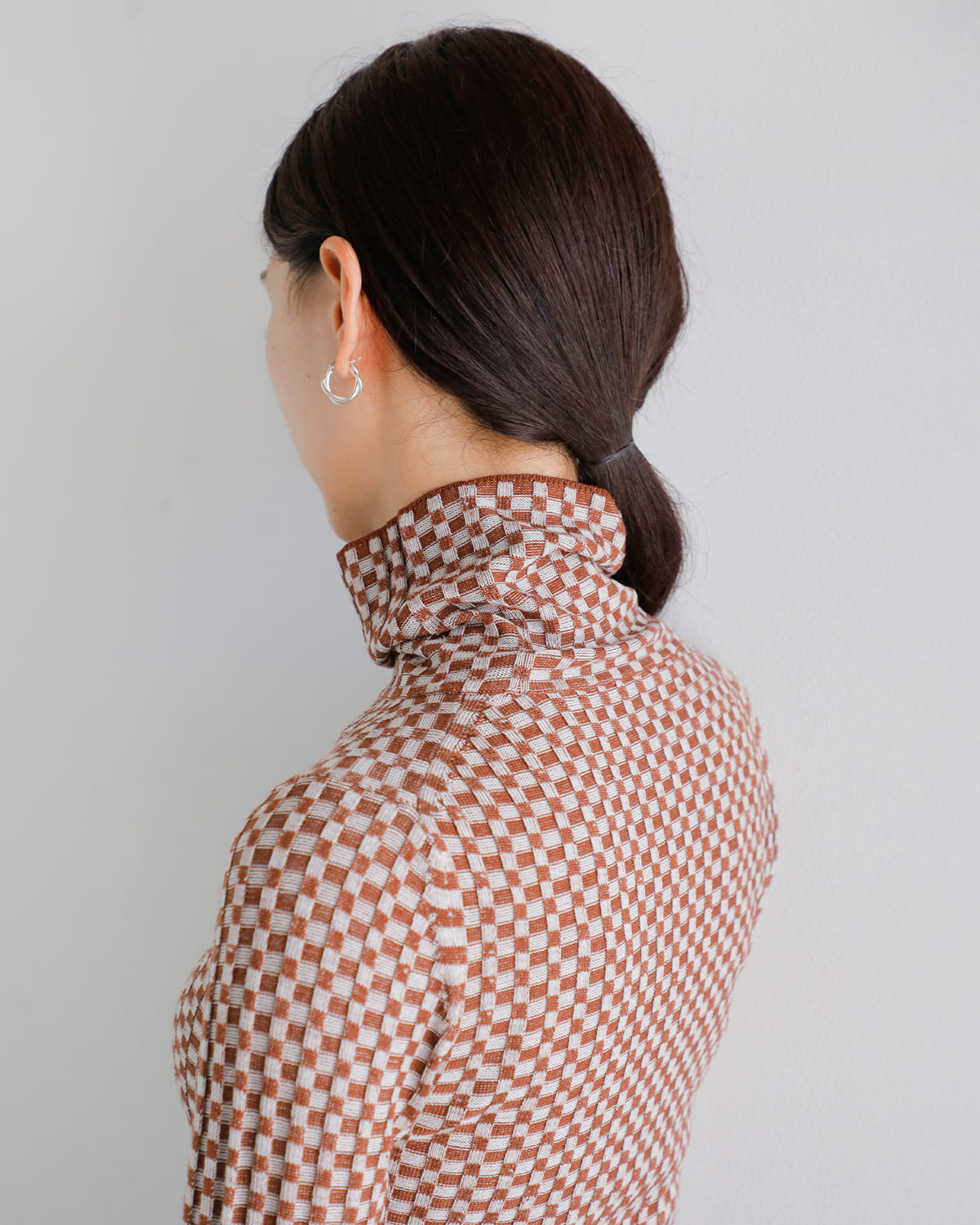 ANNUAL(アニュアル)ウールタートルネックリブニットプルオーバー “Checkered Rib Turtle PO” a1207-317po01