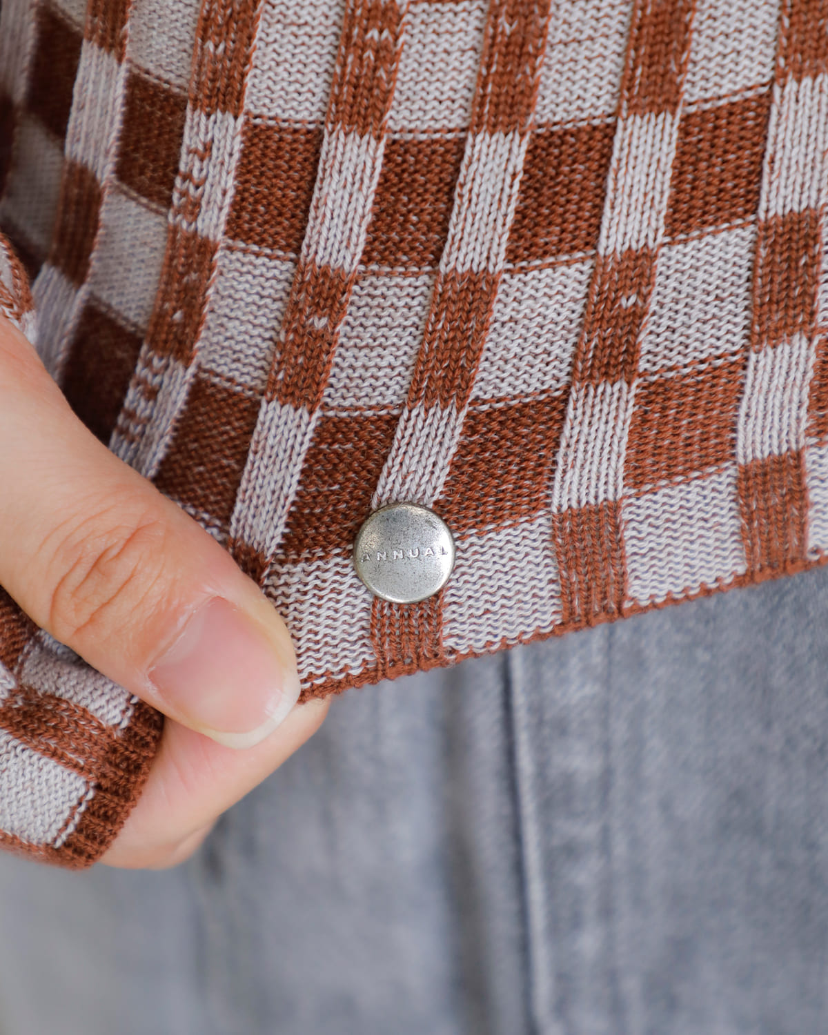 ANNUAL(アニュアル)ウールタートルネックリブニットプルオーバー “Checkered Rib Turtle PO” a1207-317po01