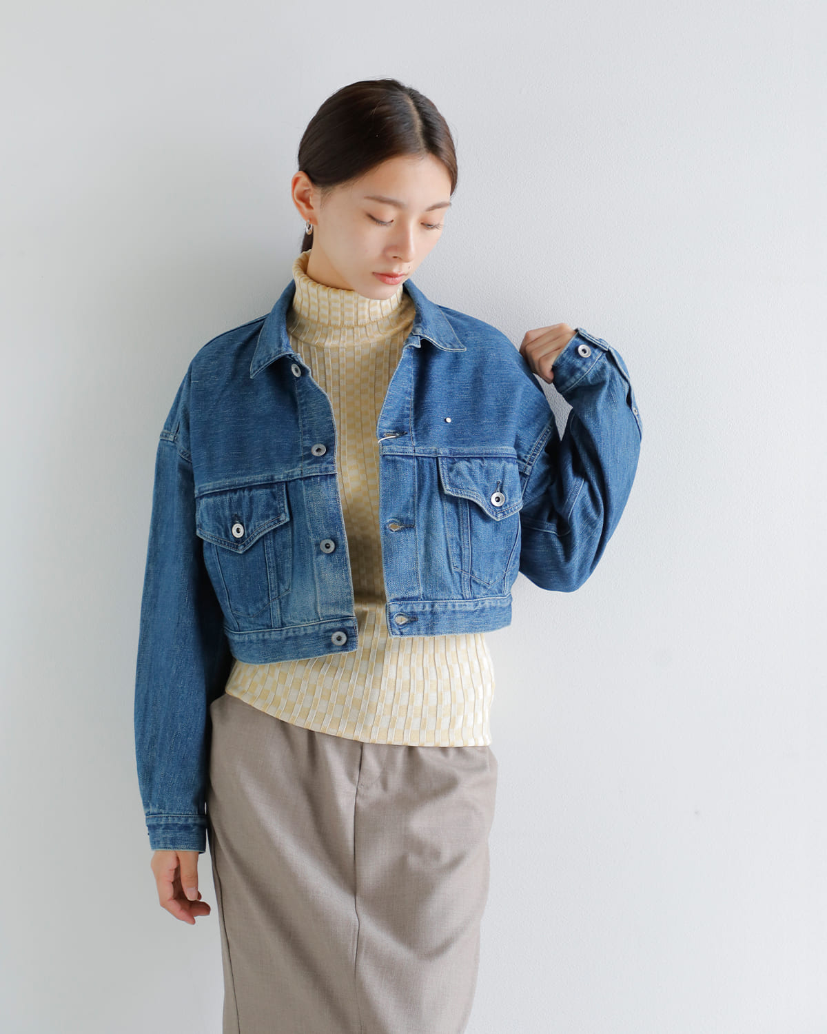 ANNUAL(アニュアル)ウールタートルネックリブニットプルオーバー “Checkered Rib Turtle PO” a1207-317po01