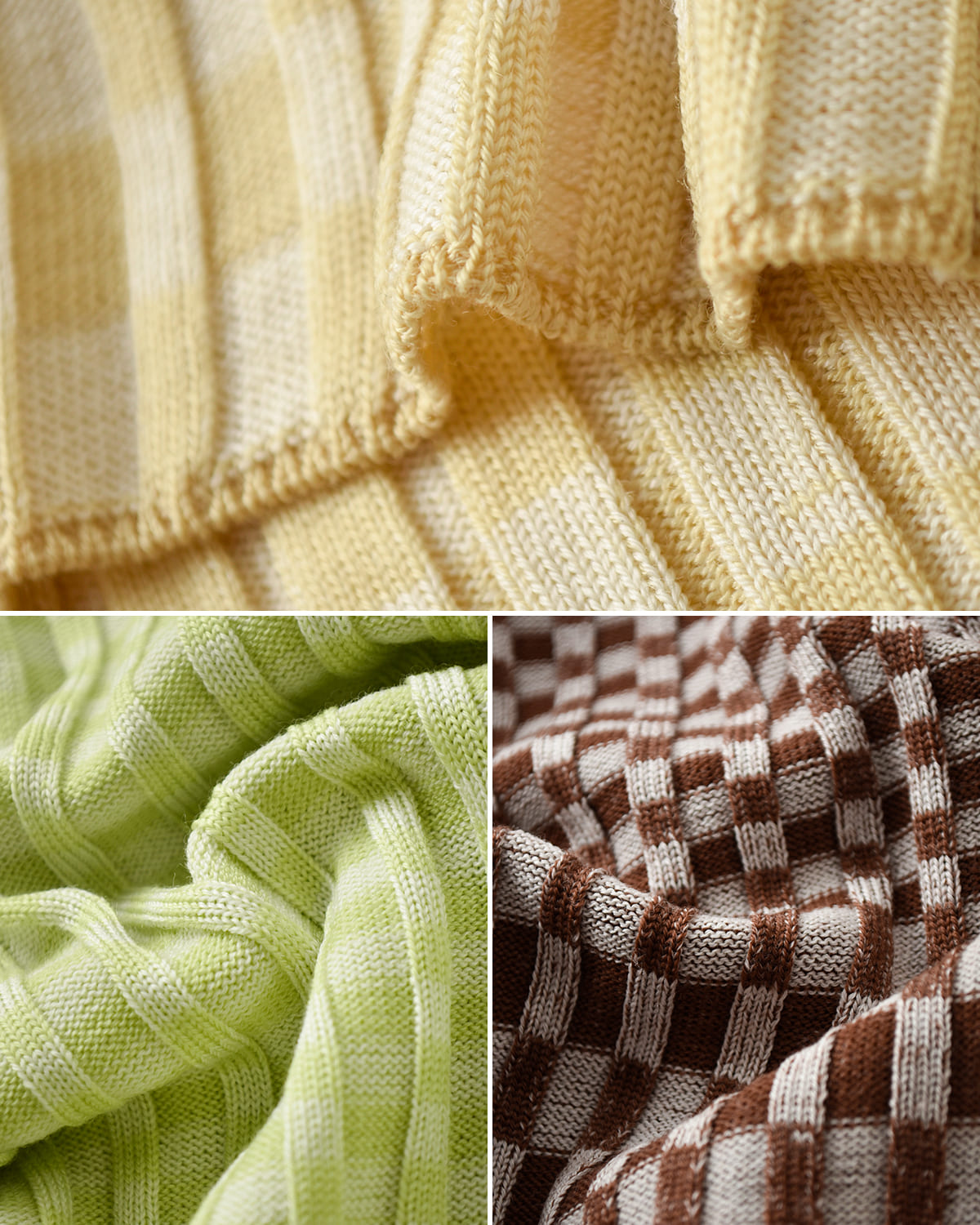 ANNUAL(アニュアル)ウールタートルネックリブニットプルオーバー “Checkered Rib Turtle PO” a1207-317po01