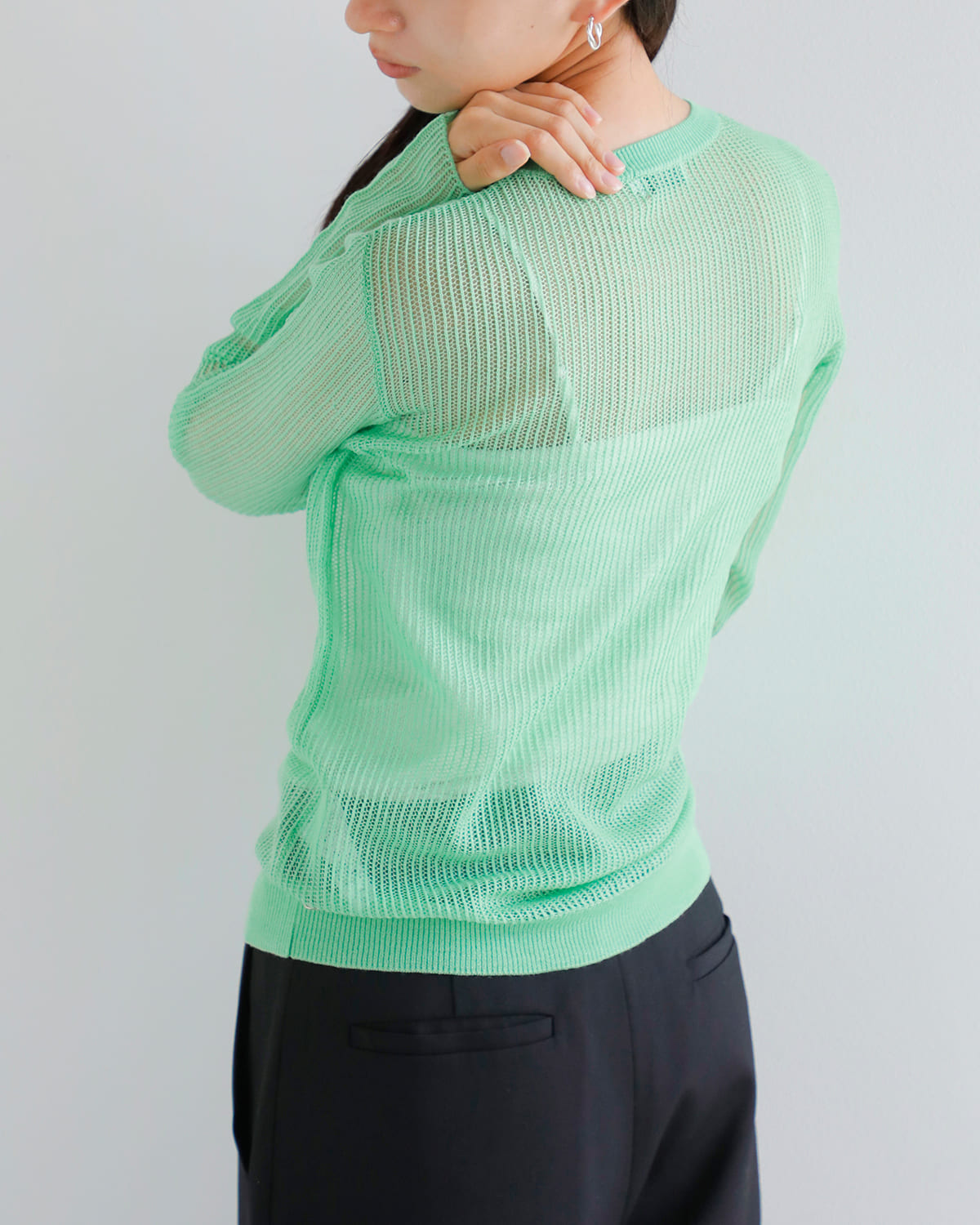 ANNUAL(アニュアル)ウールメッシュ編みニットプルオーバー “Mesh Pullover” a1207-317po02