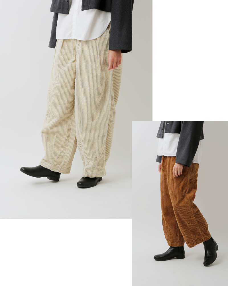HARVESTY(ハーベスティ)ビッグコーデュロイナローシルエットサーカスパンツa12522