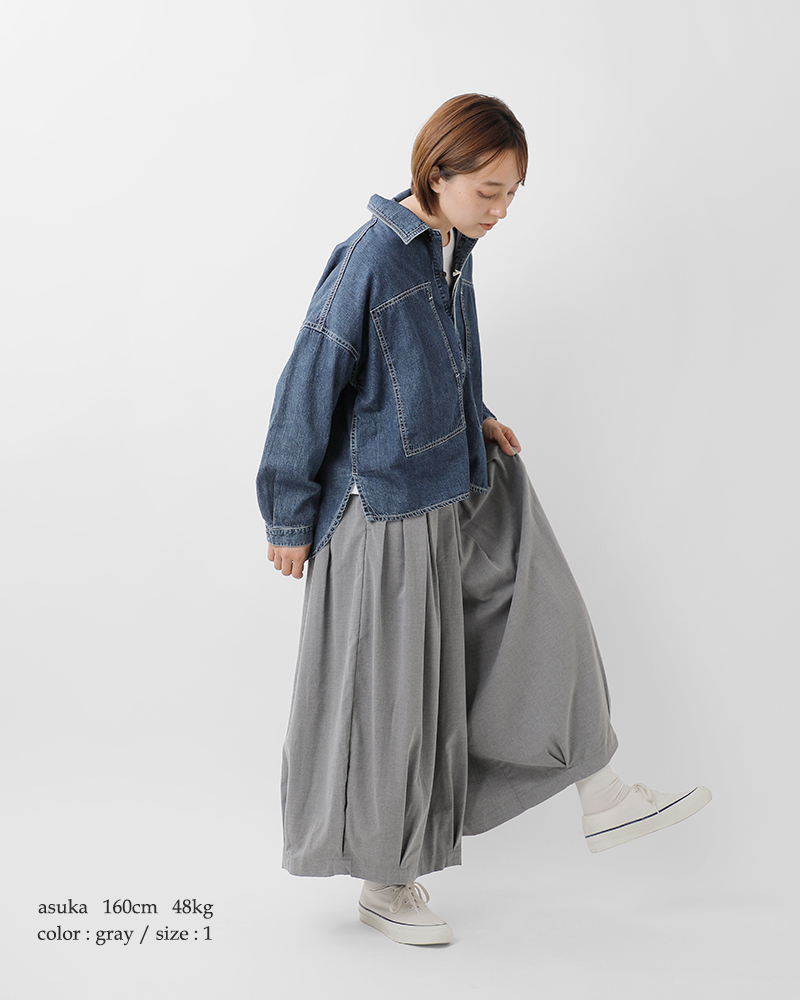 HARVESTY ハーベスティ　綿麻デニム　サーカスキュロット HARVESTY ハーベスティ コットン サーカス キュロット パンツ