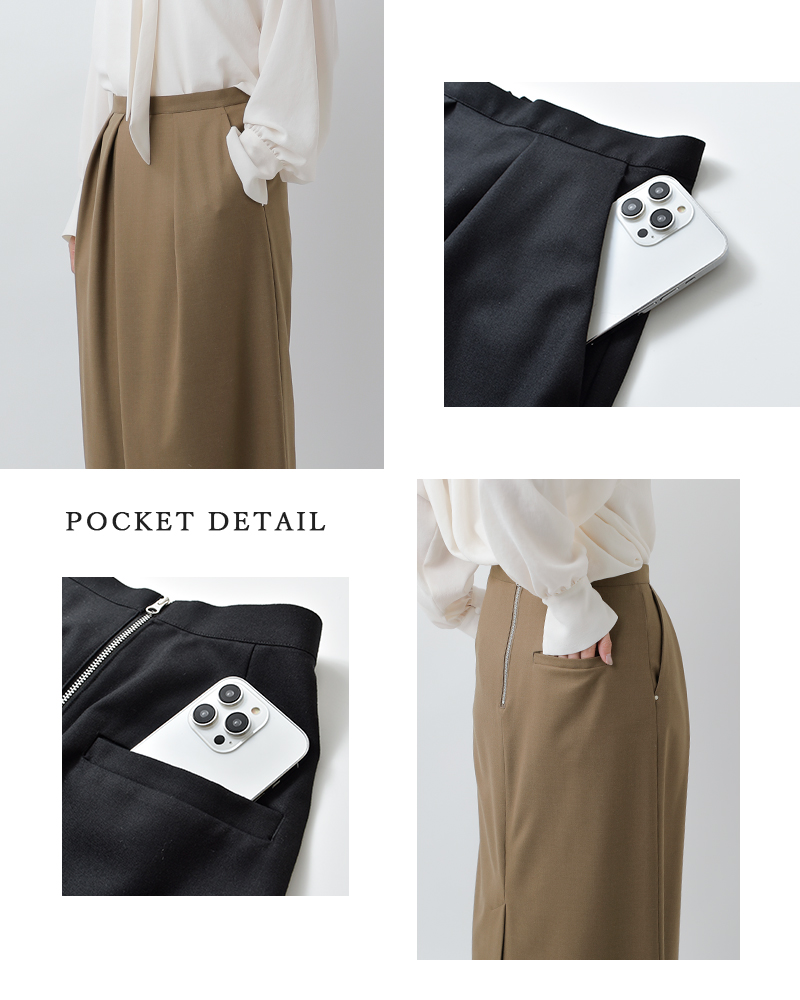 assiette(アシェット)バージンウールストレッチサキソニーアシンメトリーハーフZIPプルオーバーa24-31496-54