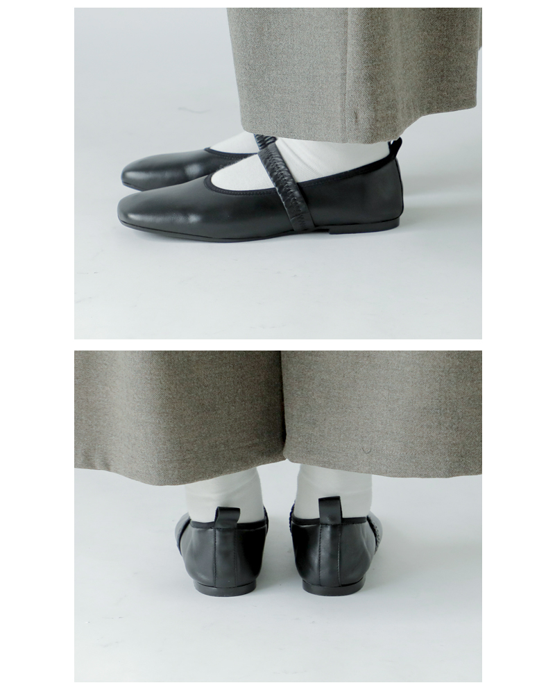 KMBナッパレザー フラット メリージェーン バレエシューズ a7518