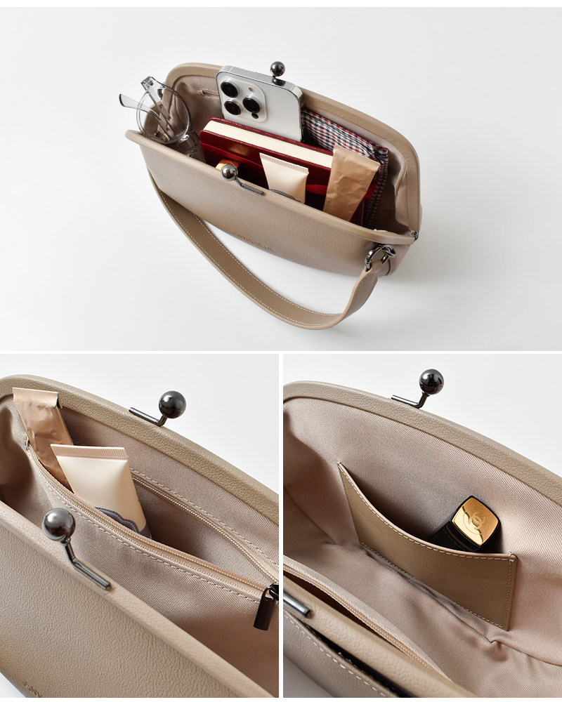 ANVOCOEUR(アンヴォクール)レザー2wayミドルモアハンドバッグ“Middlemore”ac25305