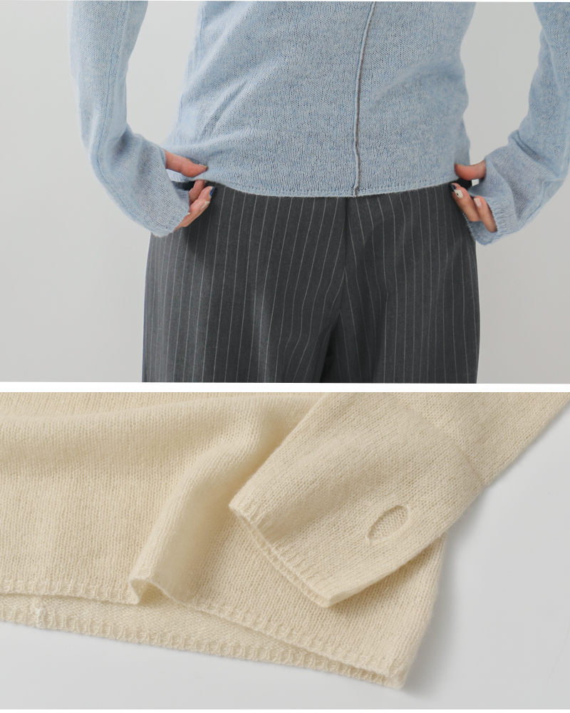 ADAWAS(アダワス)シアーカシミヤセーターadws-501-36