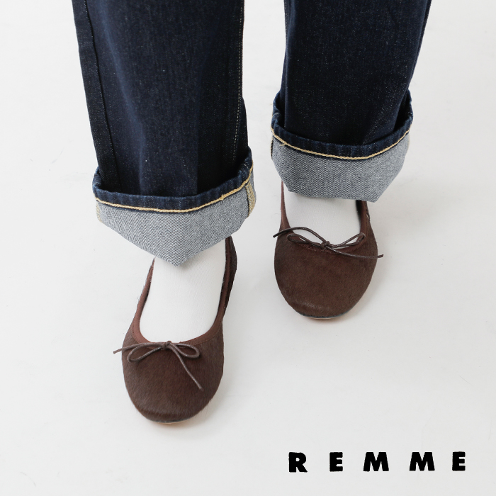 REMME レメ ハラコ フラット バレエシューズ zh-zaragoza-po-kr