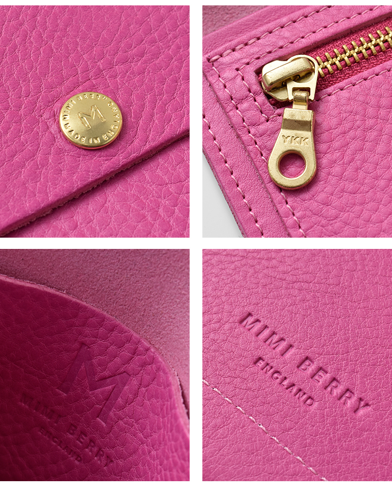 Mimi(ミミ)ソフトグレイニーベジタブルタンニンレザースモールコイン＆カードパースalfie