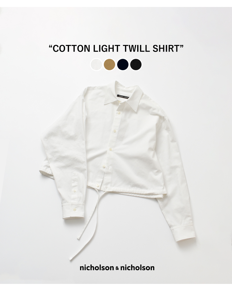 nicholson&nicholson(ニコルソンアンドニコルソン)コットンライトツイルシャツallie-twill