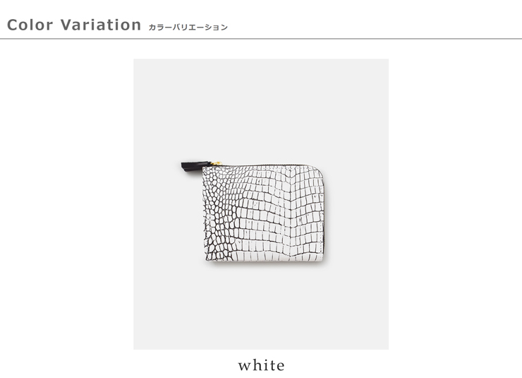 POMTATA(ポンタタ)カウレザークロコ型押しLジップショートウォレット“ALXLZIPSHORT”alx-l-zip-short