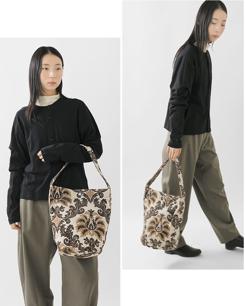 The Bagmati(バグマティ)ジャガード織りワンハンドルトートバッグan-230107