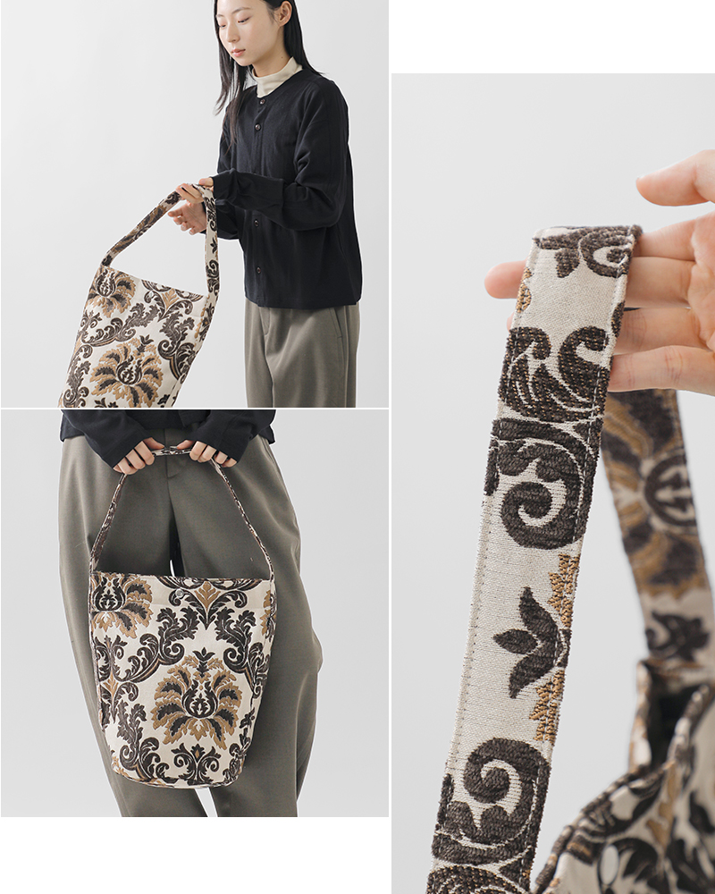 The Bagmati(バグマティ)ジャガード織りワンハンドルトートバッグan-230107