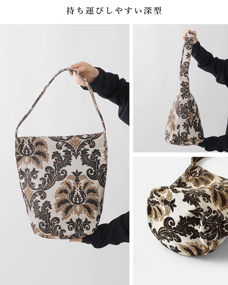 The Bagmati(バグマティ)ジャガード織りワンハンドルトートバッグan-230107