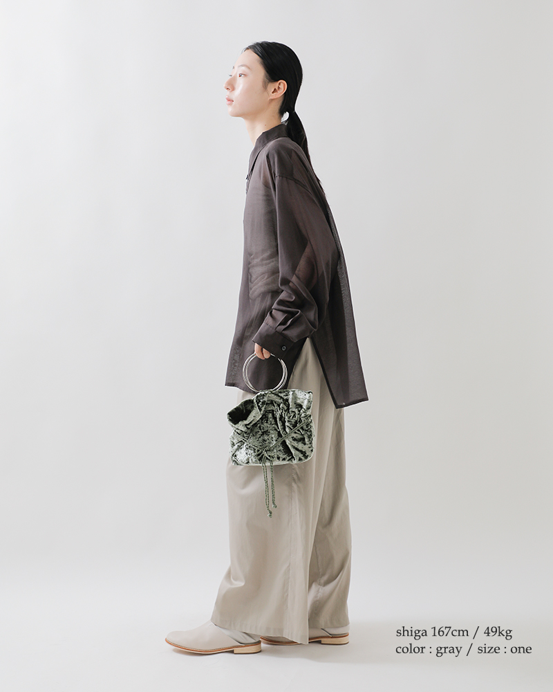 The Bagmati(バグマティ)ベルベットメタルリングハンドルポーチan-241249