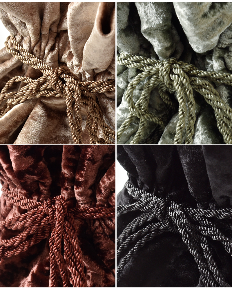 The Bagmati(バグマティ)ベルベットメタルリングハンドルポーチan-241249