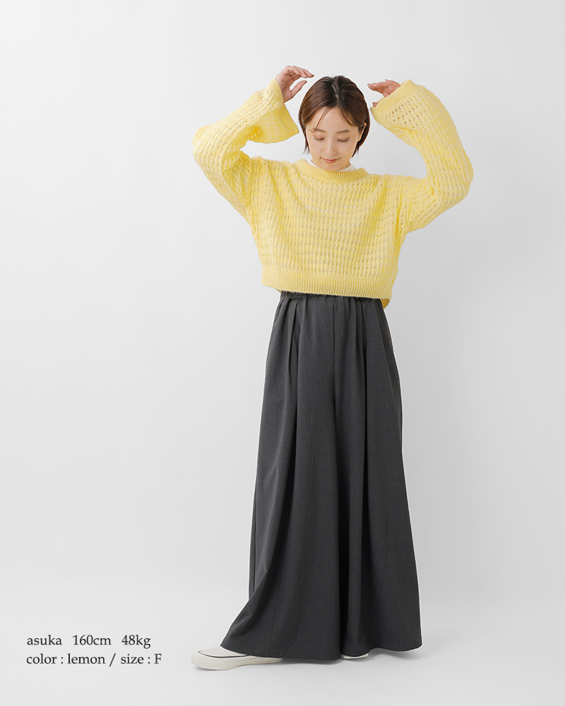 TRICOTS JEAN MARC(トリコット ジーン マルク)モヘアブレンドワイドスリーブニットプルオーバーandy